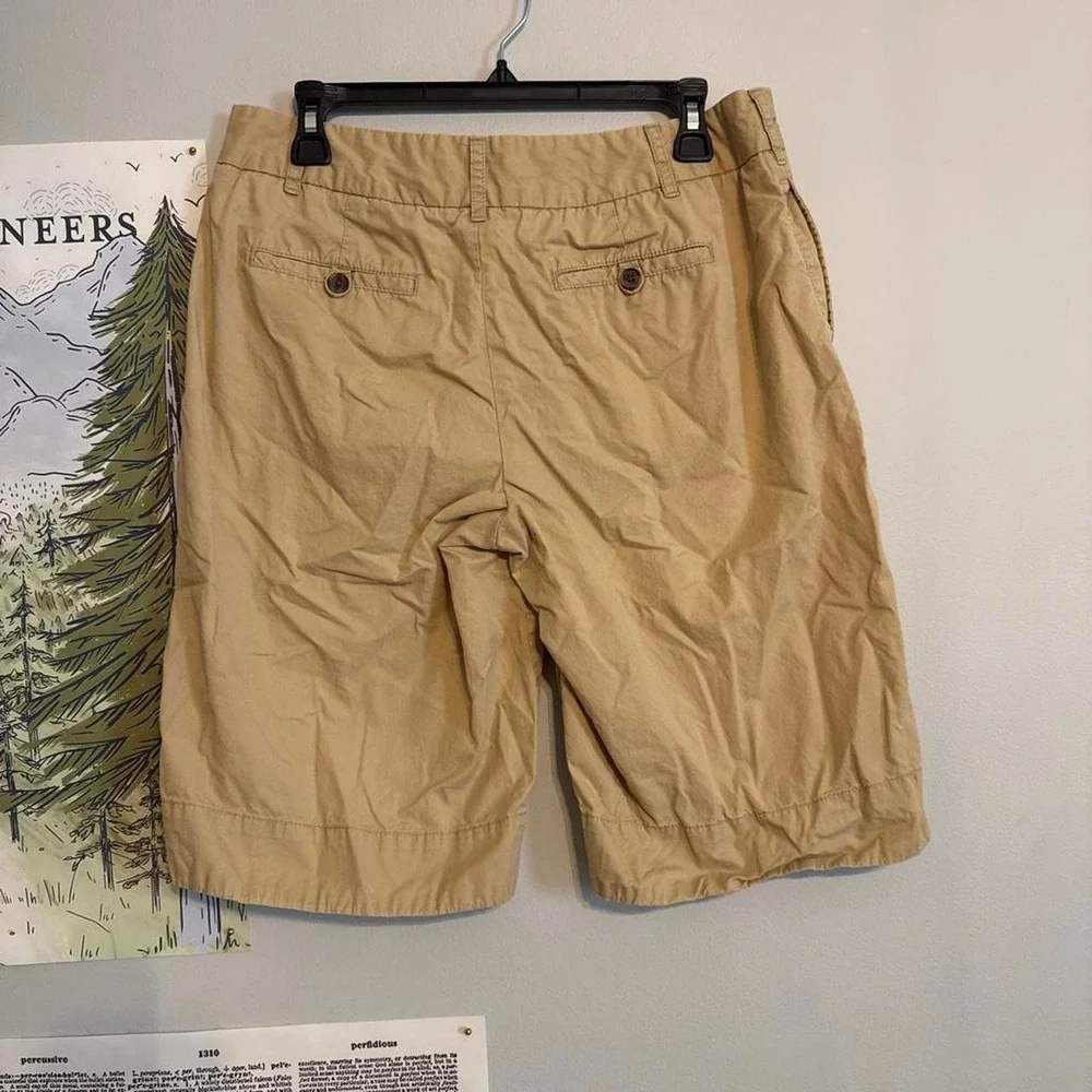 Merona Tan Chino Bermuda Shorts Women's
